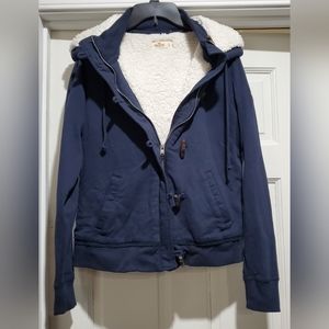 HOLLISTER Junior's Sherpa-lined Sweatshirt/Jacket. EUC